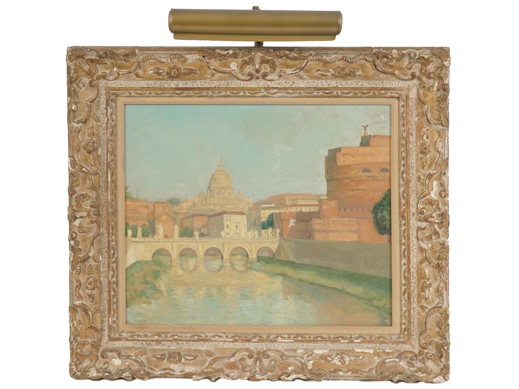 IMPRESSIONIST CITYSCAPE OIL PAINTING VIEW OF ROME PIC-0